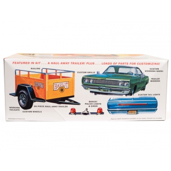 Plastikmodell – Auto 1:25 1968 Dodge Coronet Hardtop mit Anhänger – MPC975